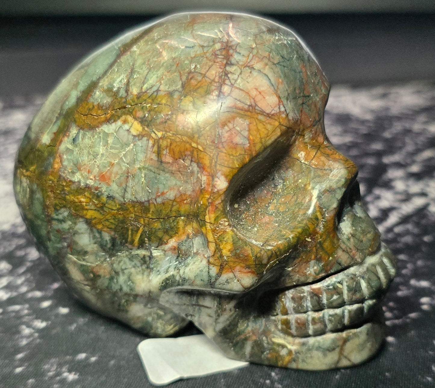 Cherry Creek Jasper Skull Carving – Polished Natural Jasper