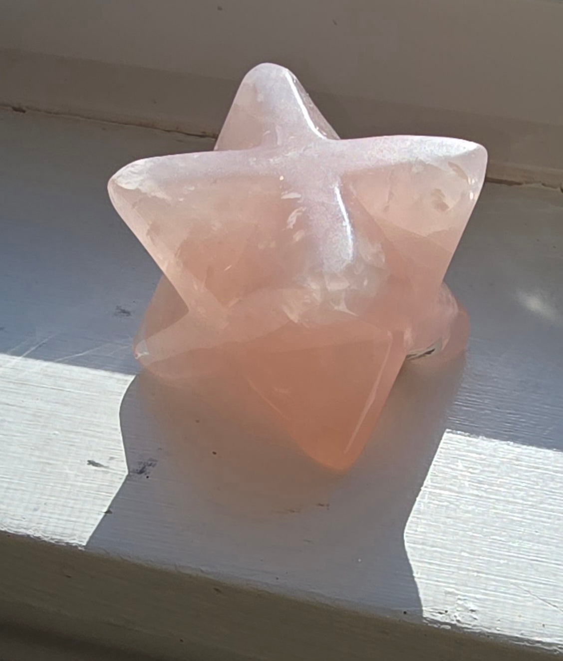 Rose Quartz Merkaba Carving – Polished Natural Quartz