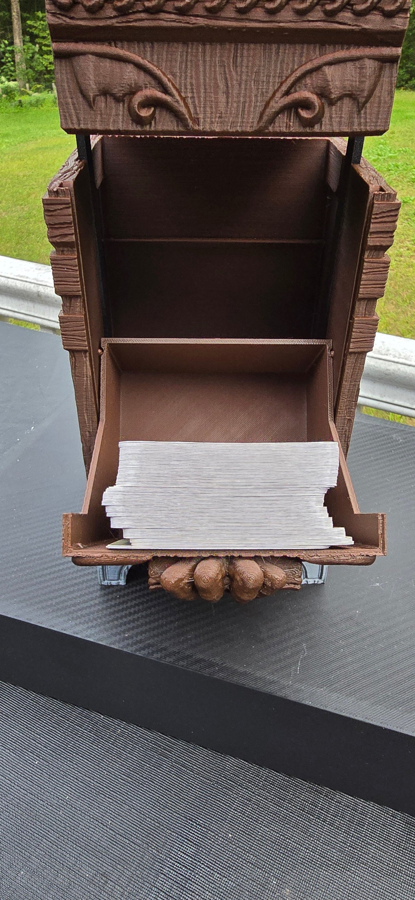 Tarot Card Deck Holder with Storage Compartment – 3D Printed Display Stand