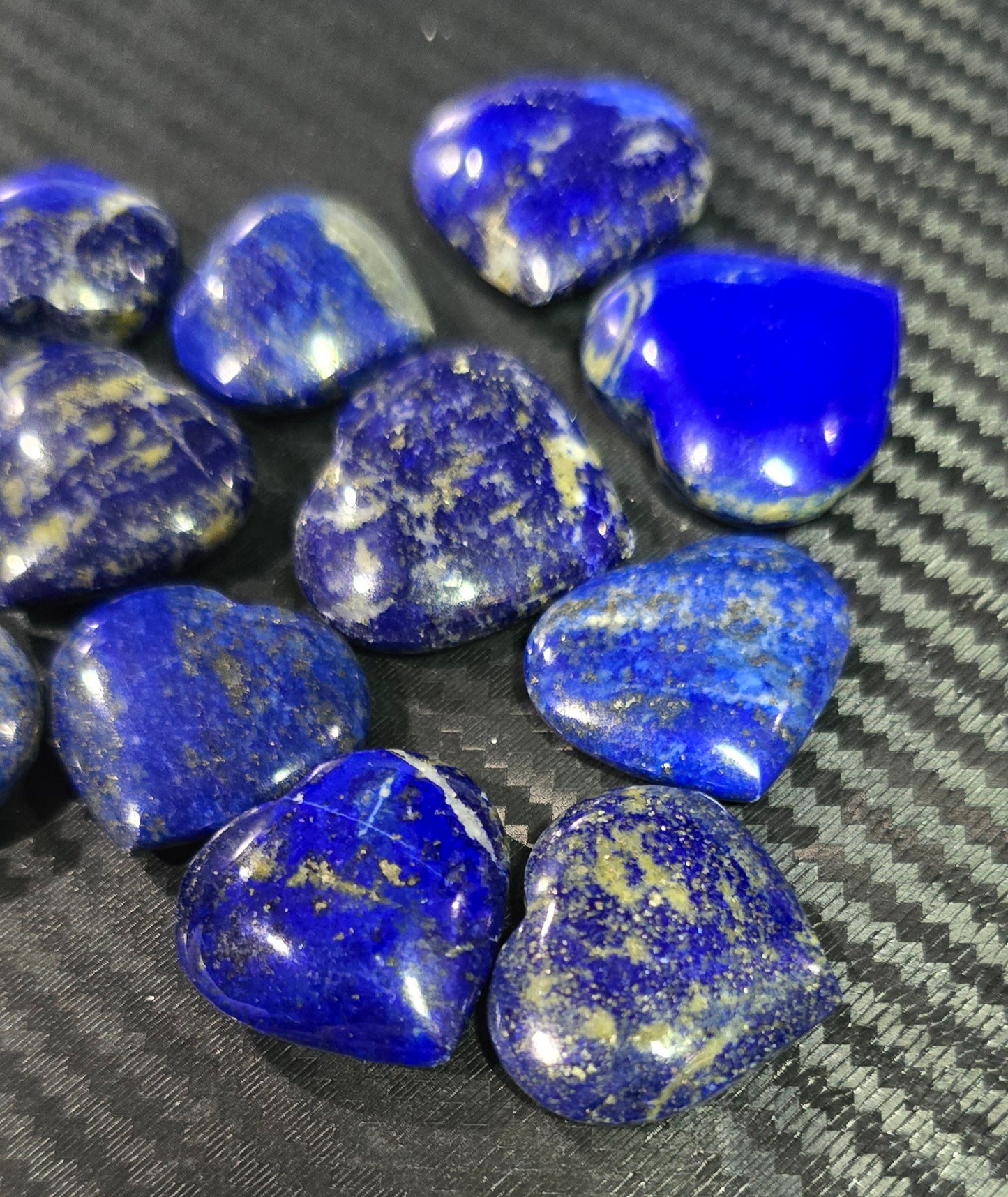 Lapis Lazuli Heart Carvings from Pakistan – Polished Natural Stone