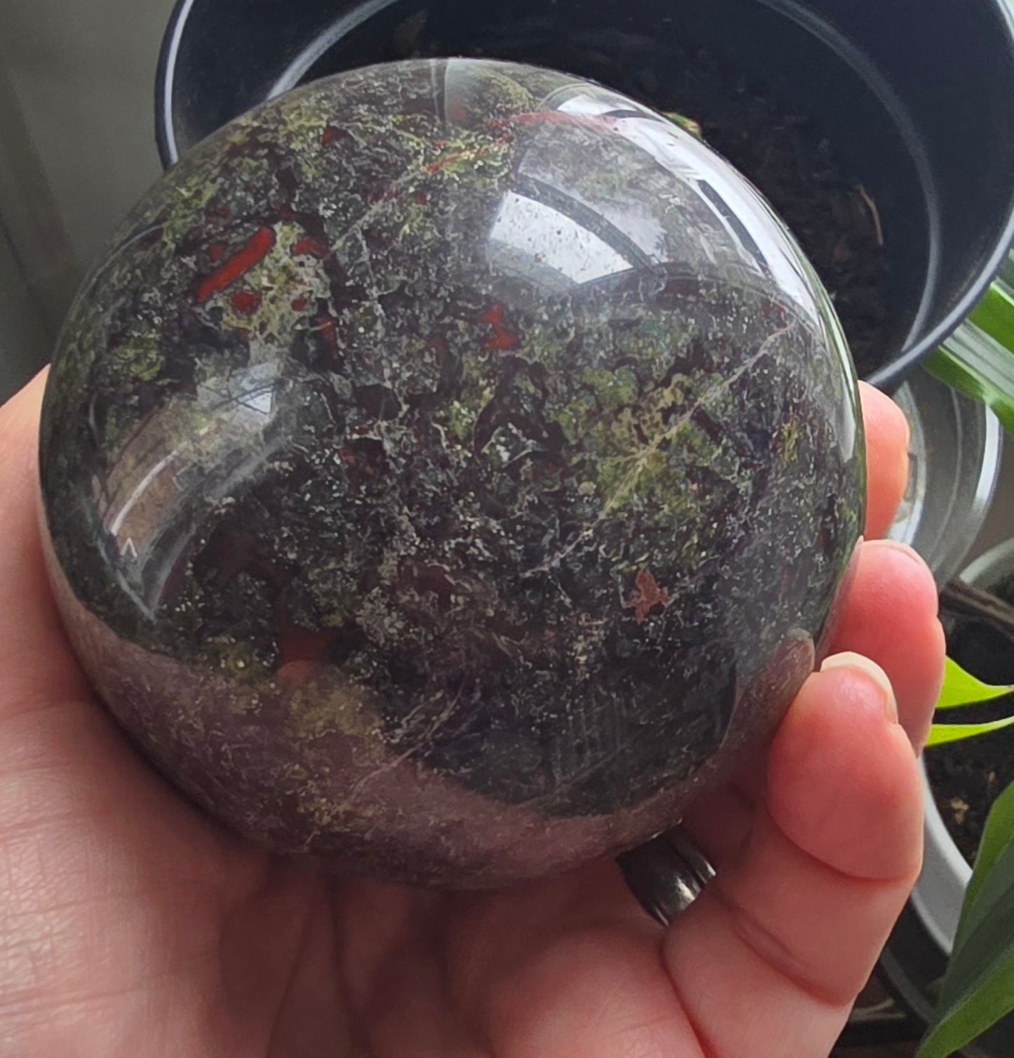 Dragon Bloodstone Natural Stone sphere