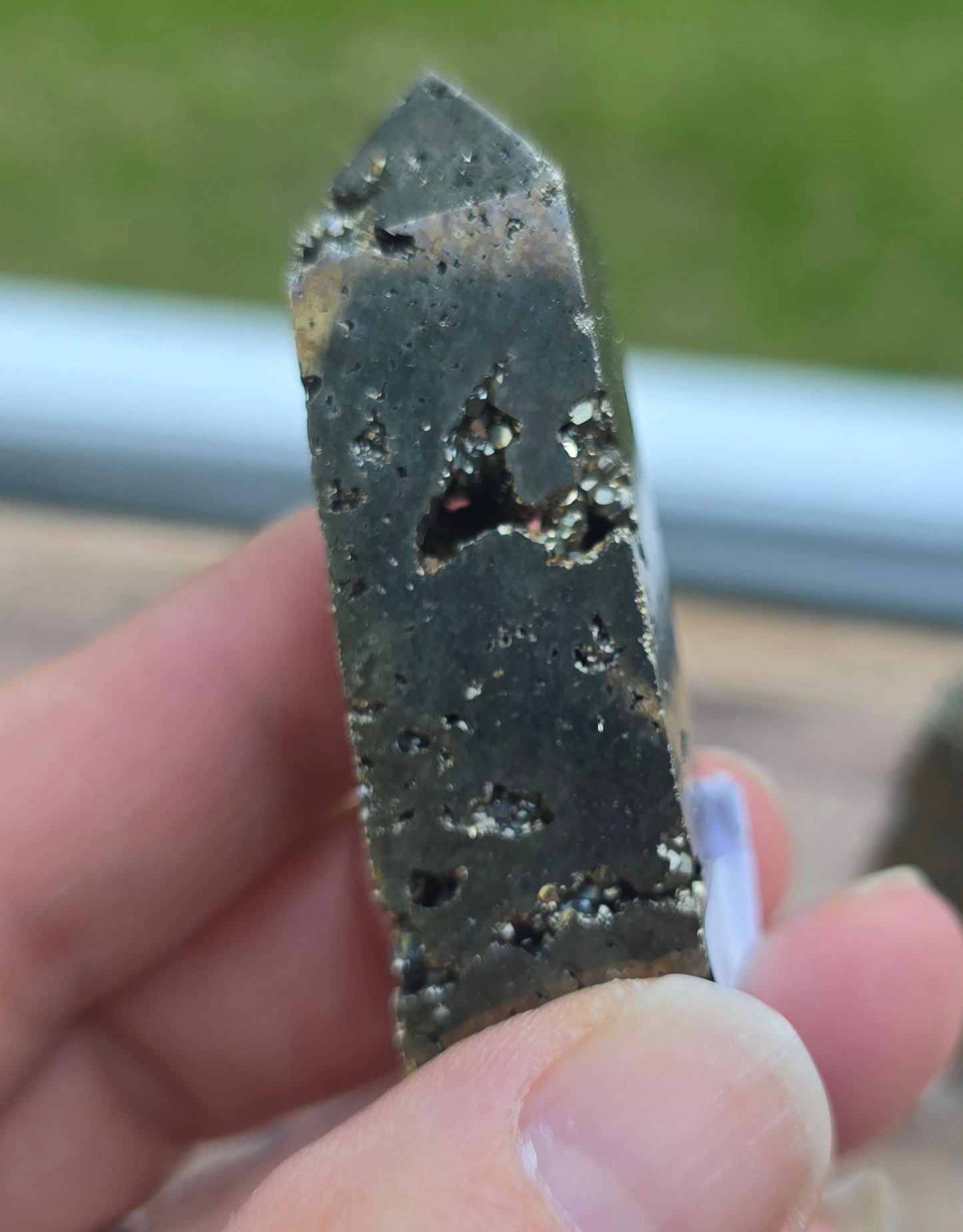 Druzy Pyrite Tower – Polished Natural Mineral