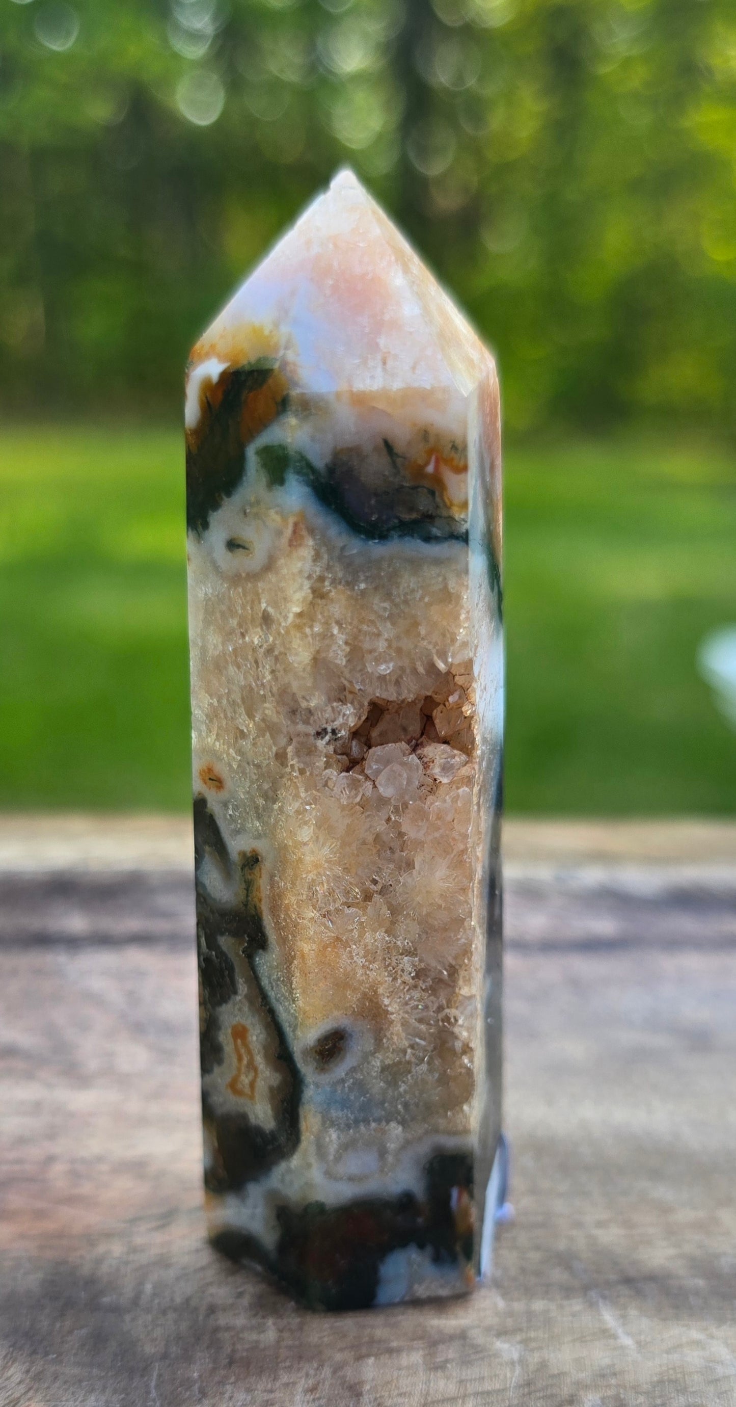 Red Moss Agate Towers – Polished Natural Agate