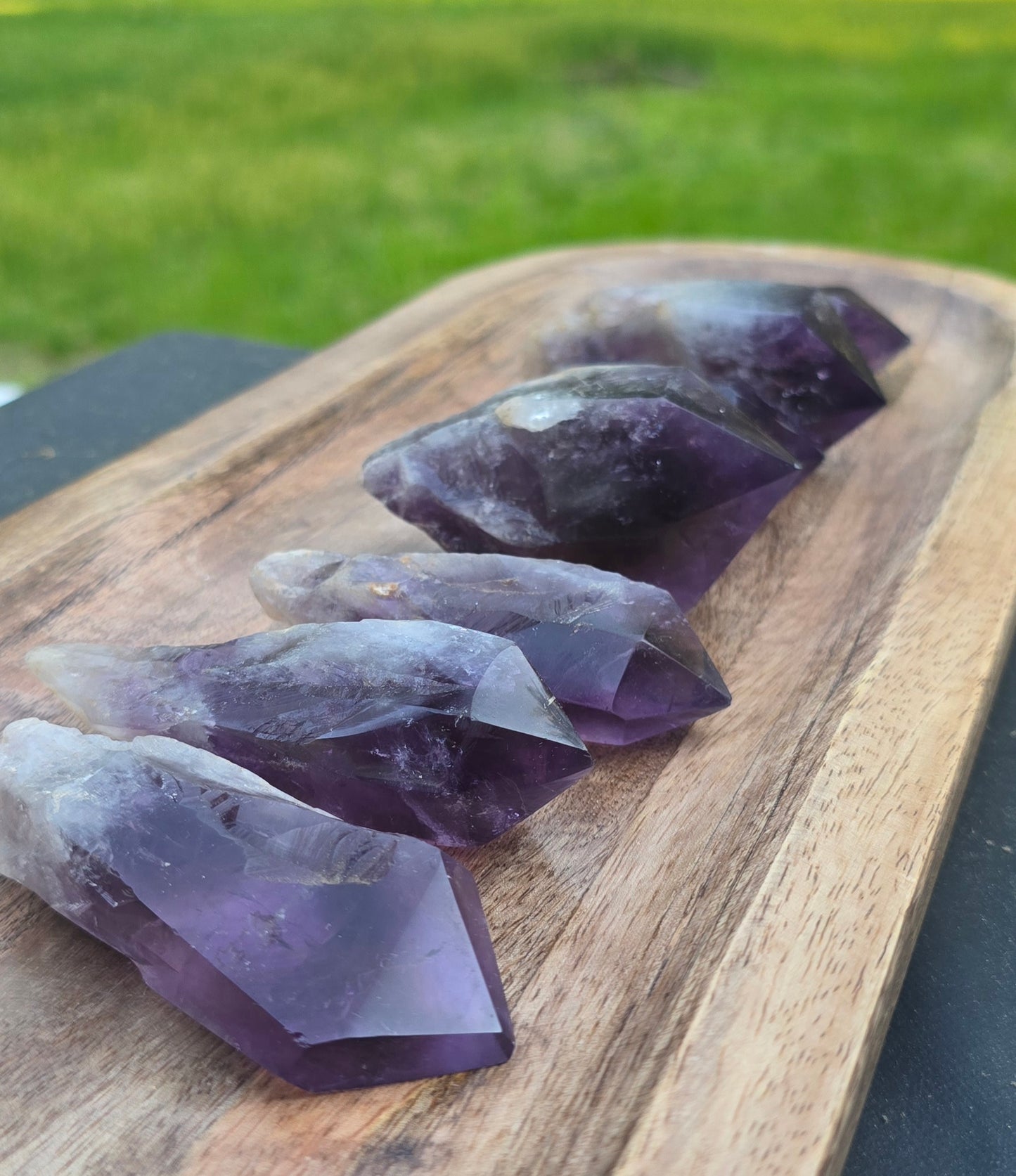 Polished Amethyst Raw Points from DRC – Natural Mineral Specimen