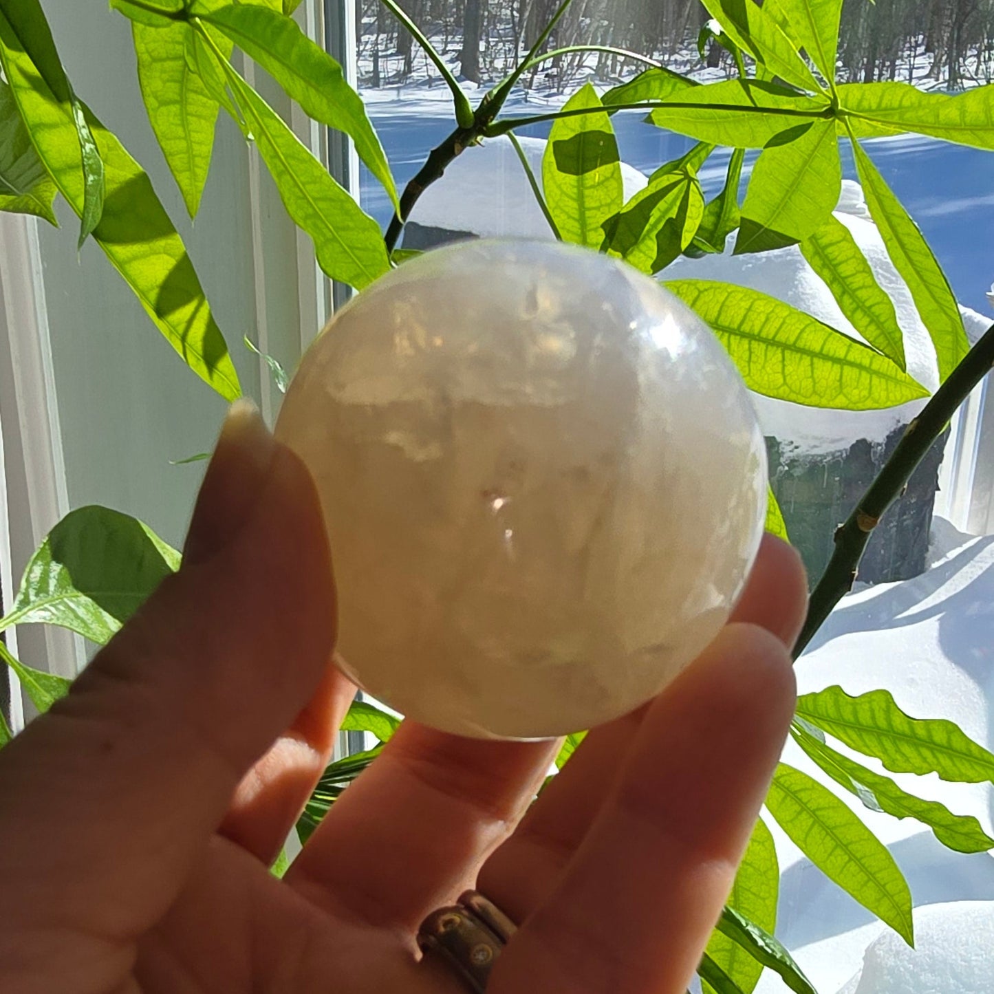 Blue Rose Quartz Sphere – Natural Mineral Specimen