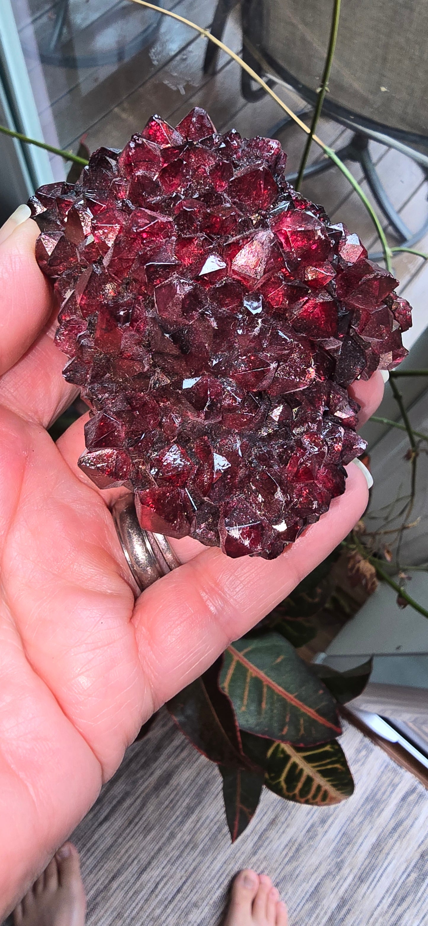 Dyed red Quartz