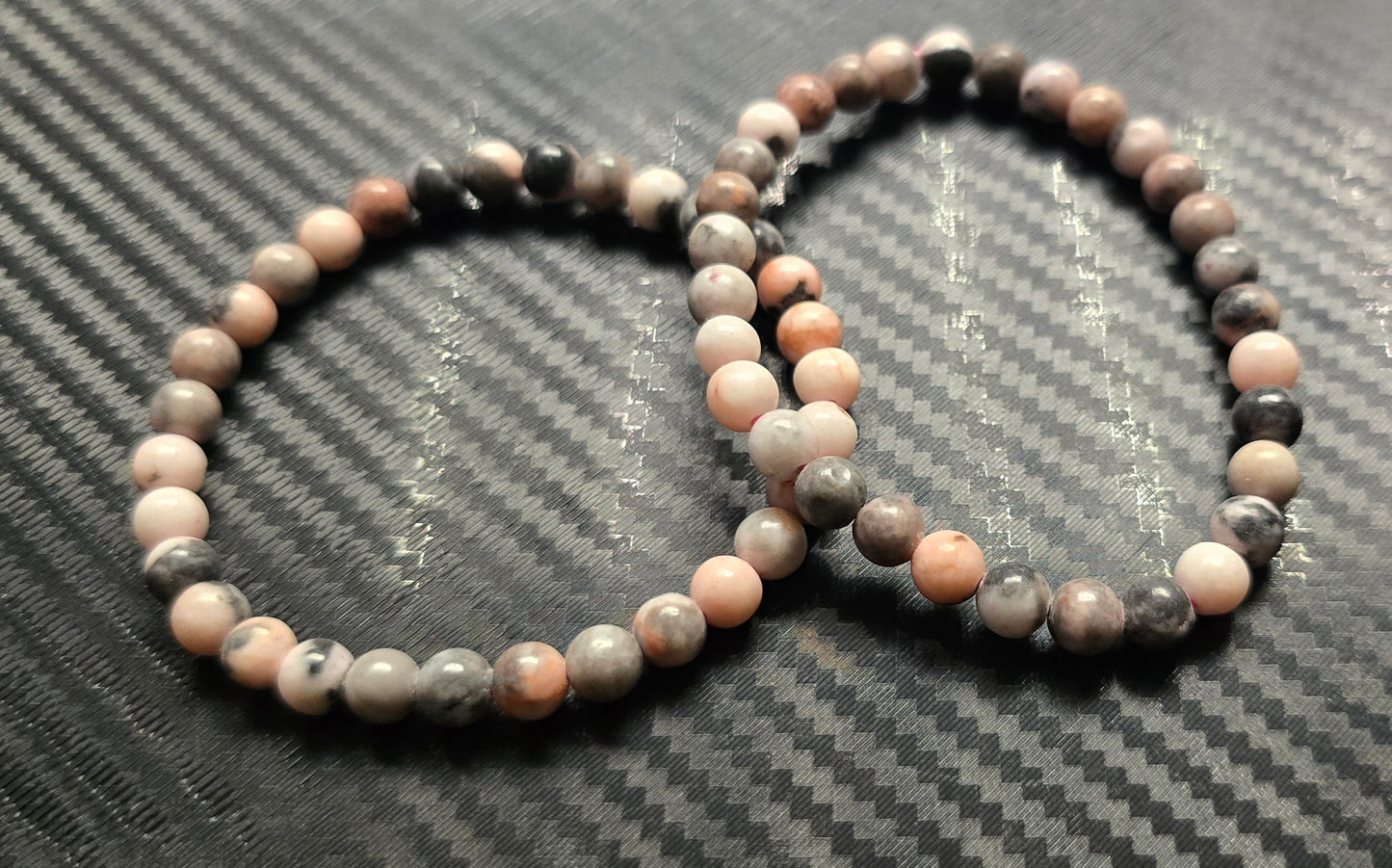 Pink Zebra Jasper 6mm Beaded Bracelet – Natural Stone Jewelry
