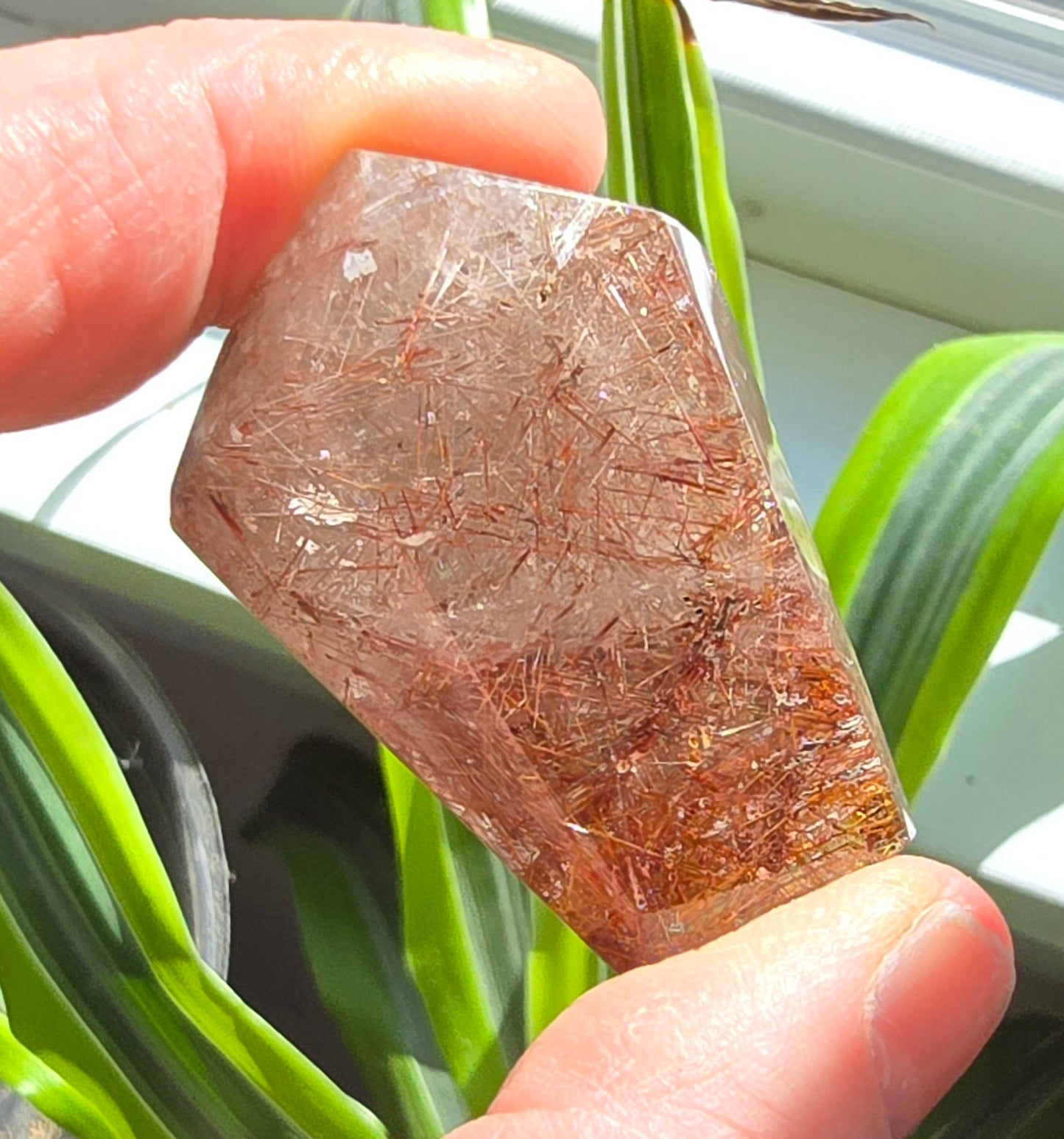 Copper Rutilated Quartz Free-Form Piece