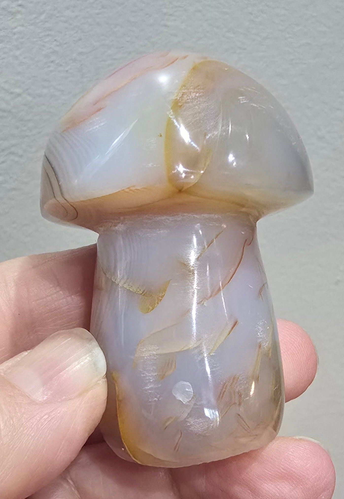 Agate Mushroom Carvings – Polished Natural Agate