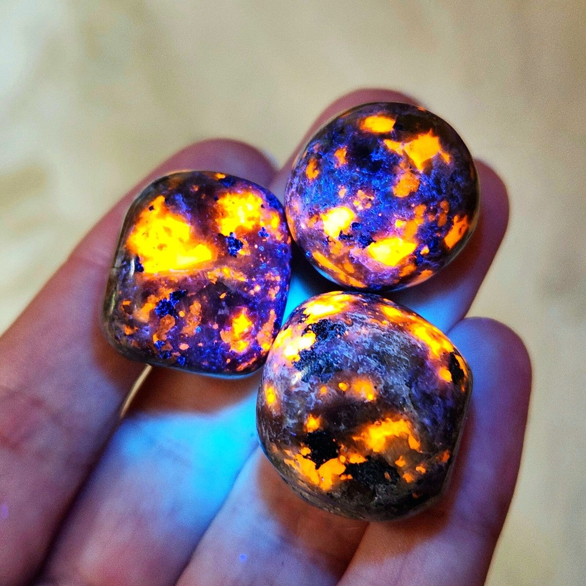 Flame Stone Yooperlite Tumbles – Natural Polished Stone